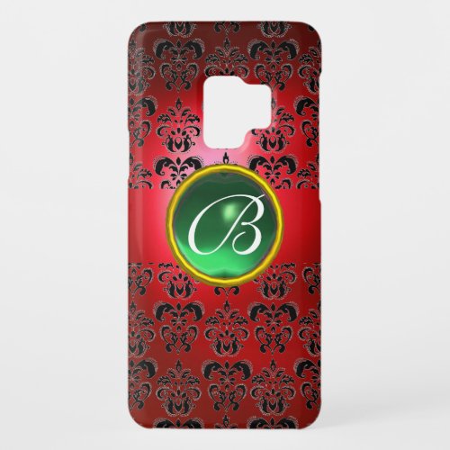 DAMASK GEM MONOGRAM red black green Case_Mate Samsung Galaxy S9 Case