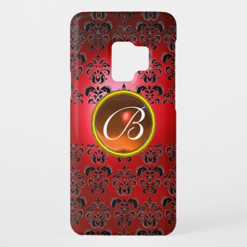 DAMASK GEM MONOGRAM red black orange Case_Mate Samsung Galaxy S9 Case