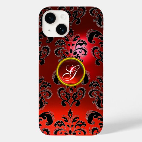 DAMASK GEM MONOGRAM red Case_Mate iPhone 14 Case