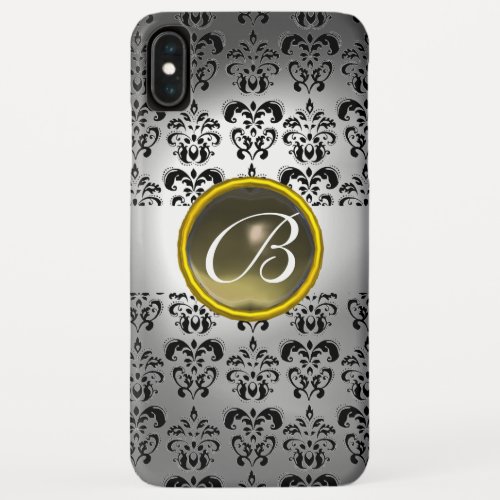 DAMASK GEM MONOGRAM white black grey iPhone XS Max Case