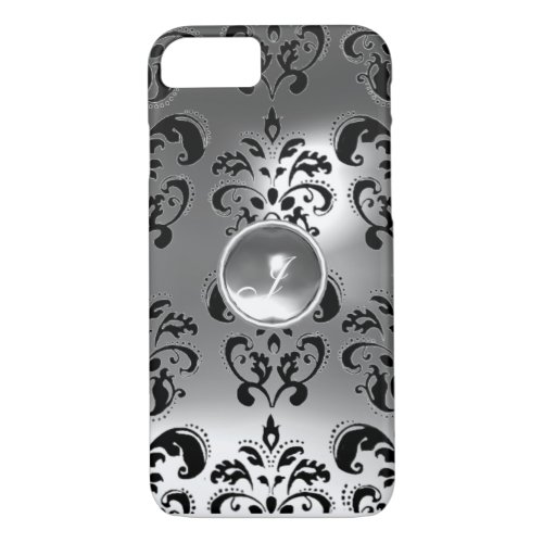 DAMASK GEM MONOGRAM white iPhone 87 Case