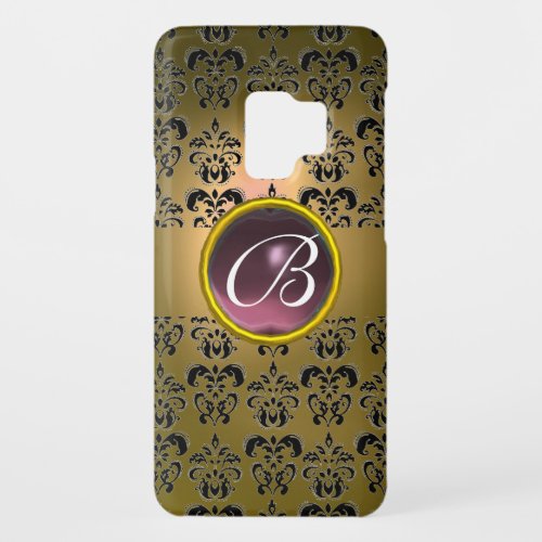 DAMASK GEM MONOGRAM yellow black purple Case_Mate Samsung Galaxy S9 Case