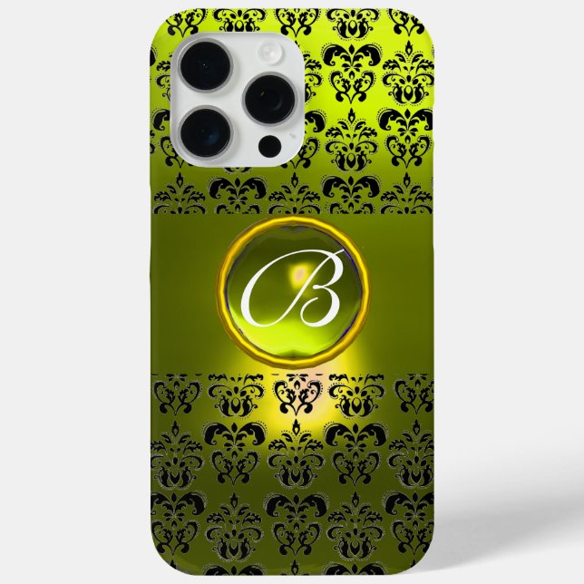DAMASK GEM MONOGRAM Yellow Case-Mate iPhone Case (Back)
