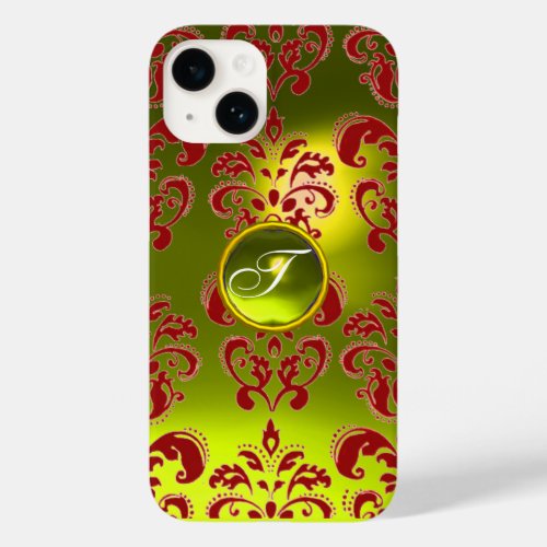 DAMASK GEM MONOGRAM yellow red Case_Mate iPhone 14 Case