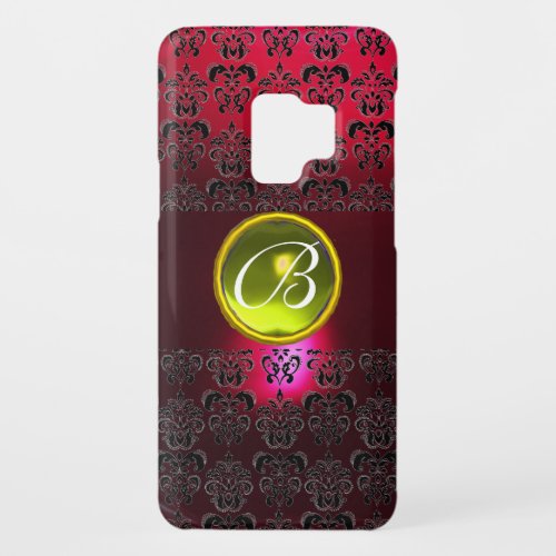 DAMASK GEM MONOGRAM Yellow Topaz Red Ruby Case_Mate Samsung Galaxy S9 Case