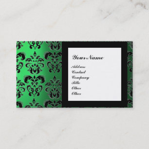 DAMASK GEM STONE MONOGRAM,2 topaz ,violet Business Card