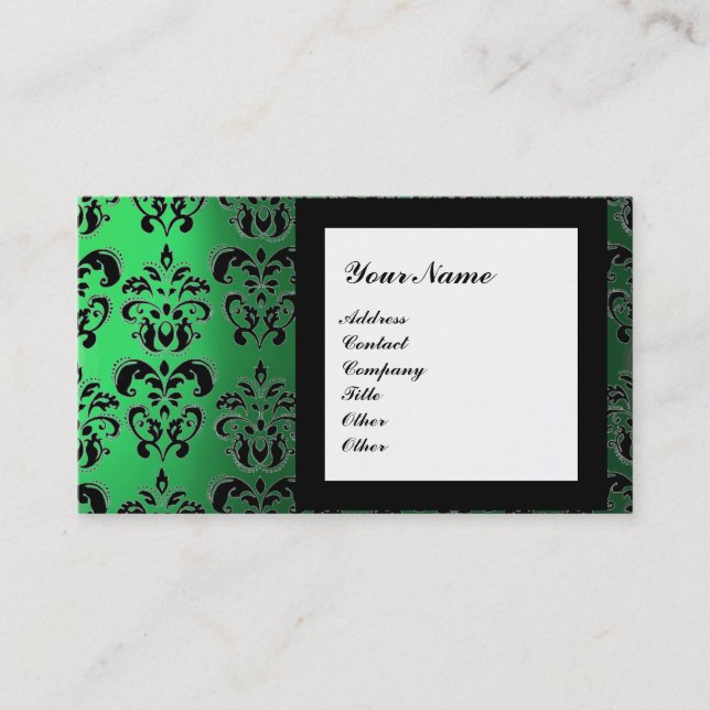 DAMASK GEM STONE MONOGRAM,2 topaz ,violet Business Card (Front)