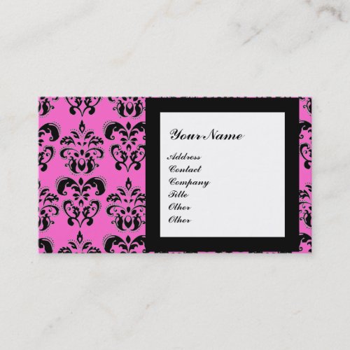 DAMASK GEM STONE MONOGRAM2 topaz violet Business Card