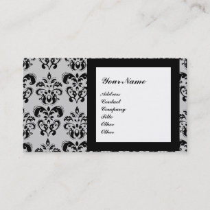 DAMASK GEM STONE MONOGRAM,2 topaz ,violet Business Card