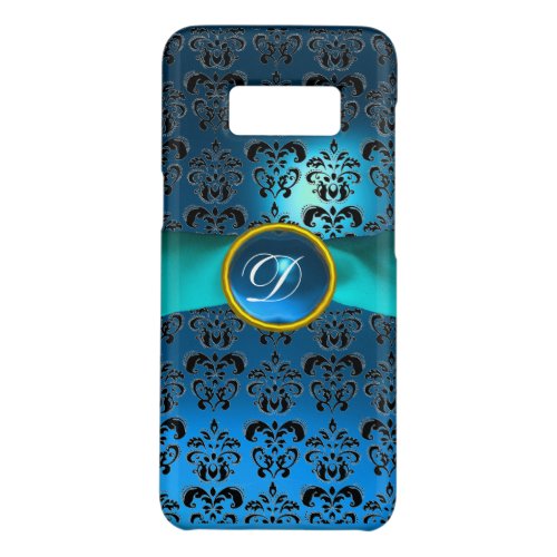 DAMASK GIRLY MONOGRAM  blue ribbon Case_Mate Samsung Galaxy S8 Case