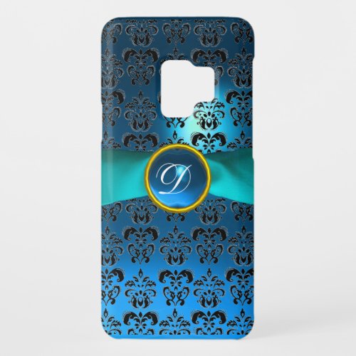 DAMASK GIRLY MONOGRAM  blue ribbon Case_Mate Samsung Galaxy S9 Case