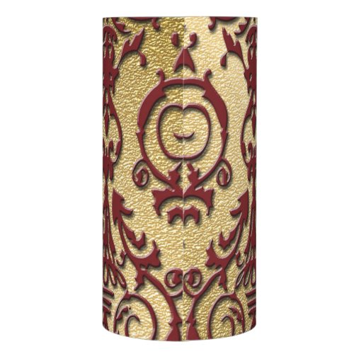 Damask Gold Burgundy Red Maroon Unity Flameless Candle Zazzle