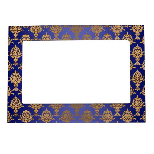 Damask Gold on Royal Blue Magnetic Frame