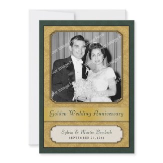 Damask Golden (50th) Anniversary Party invitation invitation