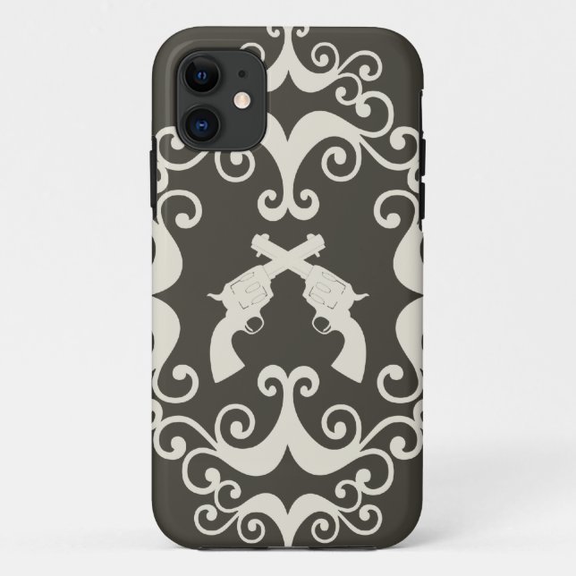 Damask guns grunge western pistols revolvers case (Back)