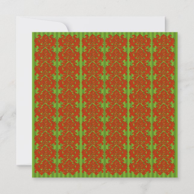 Damask Holidays Holiday Card (Front)
