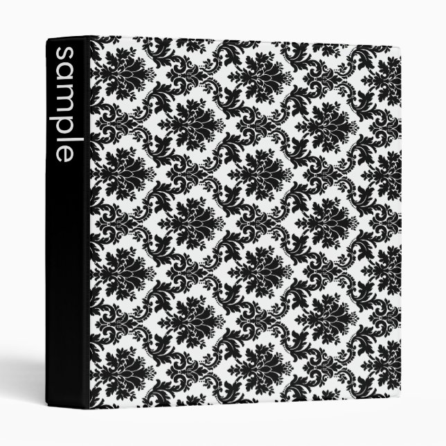Damask home decor 3 ring binder (Front/Spine)