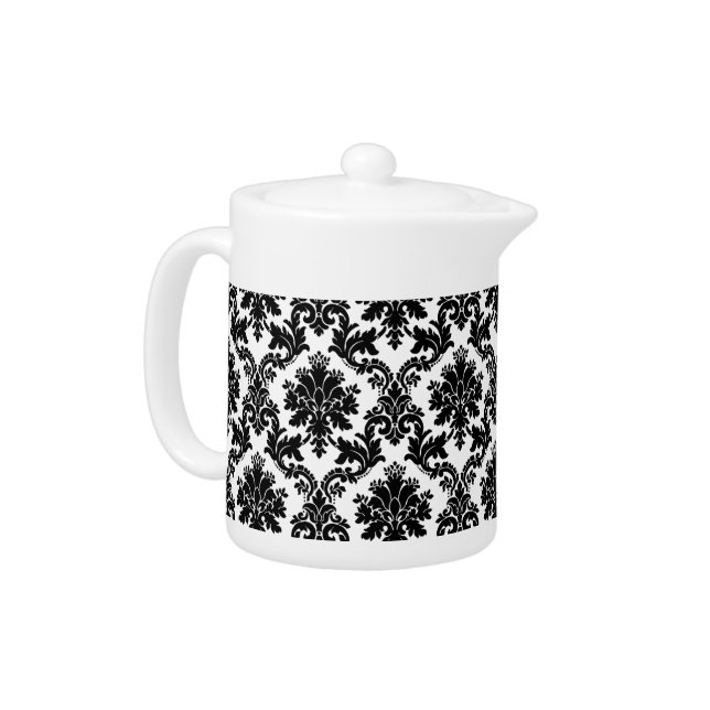 Damask home decor teapot (Left)