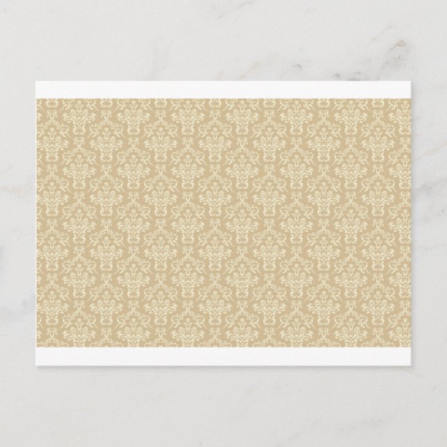 Damask in cream color postcard (Front)