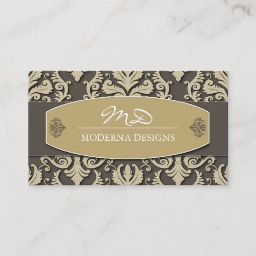 Damask Interior Decorator Business Card