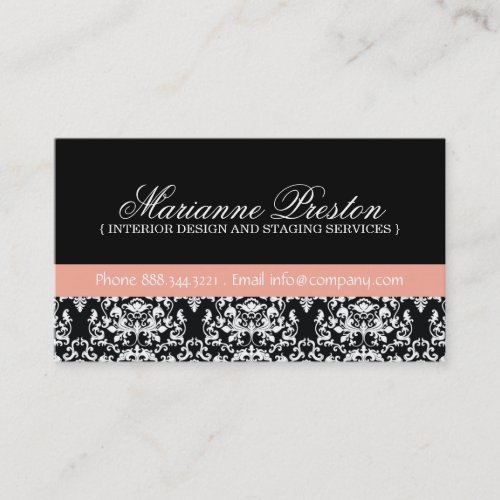 Damask Interior Designer Business Card
