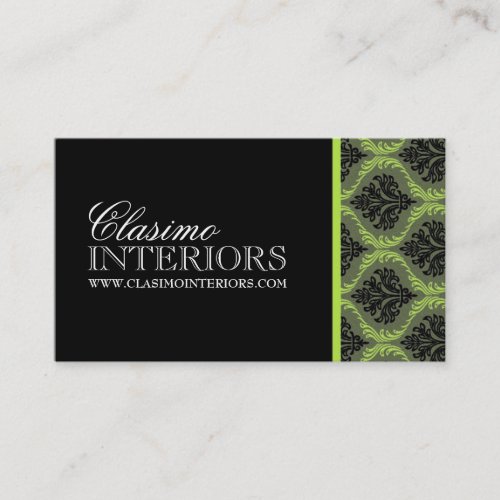 Damask Interior Designer Business Card