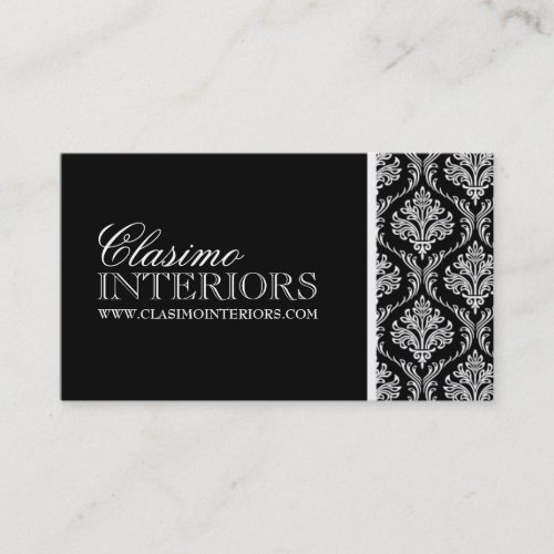 Damask Interior Designer Business Card