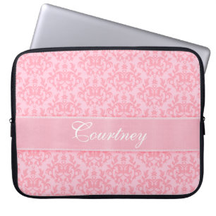Damask "Kangaroo Paw" named pink laptop case
