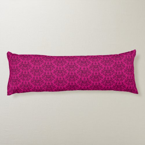 Damask Kangaroo Paws dark pink long pillow