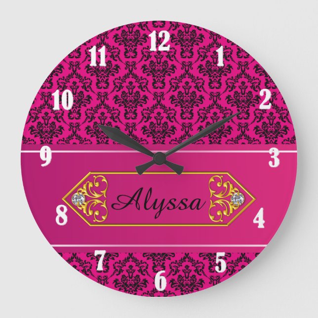 Damask Large Clock (Front)