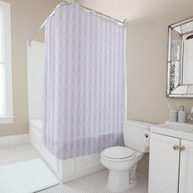 Damask Lavender Shower Curtain (In Situ)
