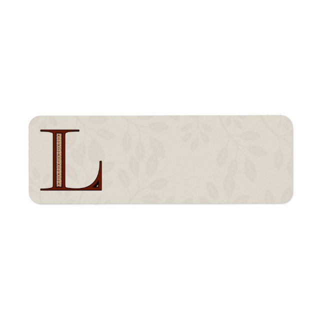 Damask Letter L - Red Label (Front)
