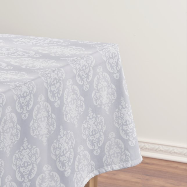 Damask Light Blue Tablecloth (In Situ)