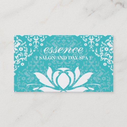 Damask Lotus Day Spa Business Cards
