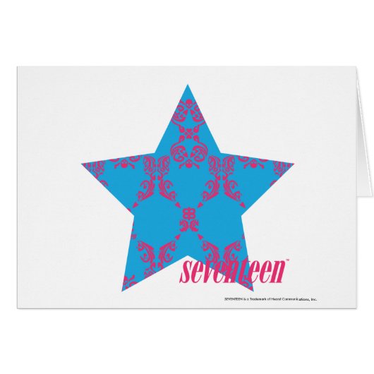 Damask Magenta-Aqua 2 Cards (Front Horizontal)