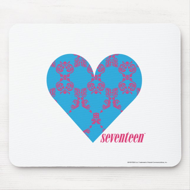 Damask Magenta-Aqua 3 Mouse Pad (Front)