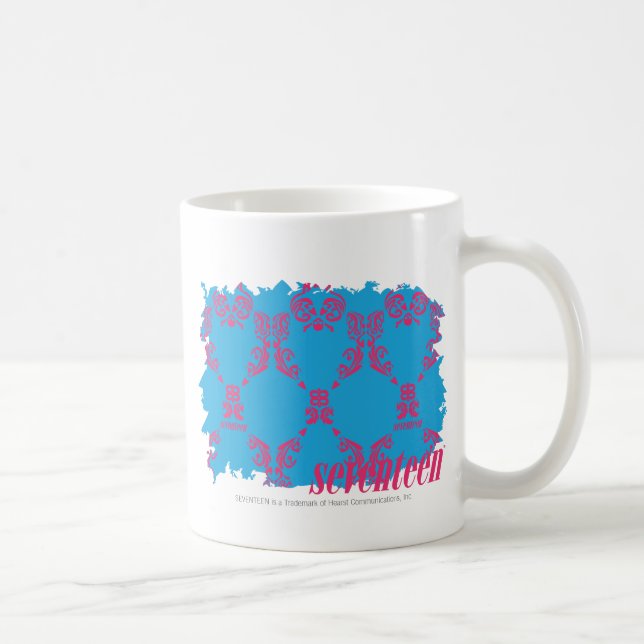 Damask Magenta-Aqua 4 Coffee Mug (Right)