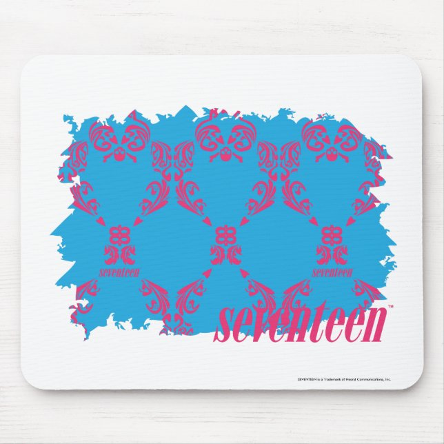 Damask Magenta-Aqua 4 Mouse Pad (Front)