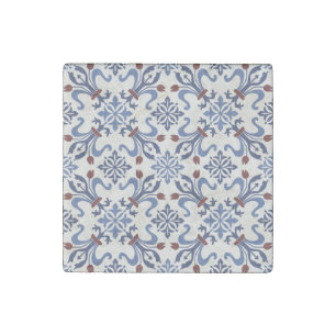 Damask Majolica Pottery Tile Design