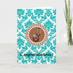 Damask Medical Stethoscope Design Card
