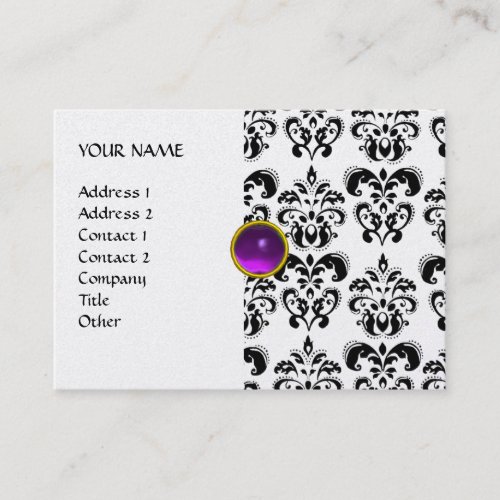 DAMASK MON RUBY bright purple grey black platinum Business Card