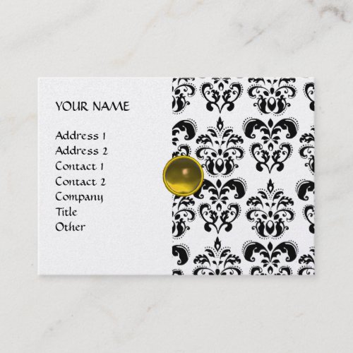 DAMASK MON RUBY bright yellow grey gold platinum Business Card