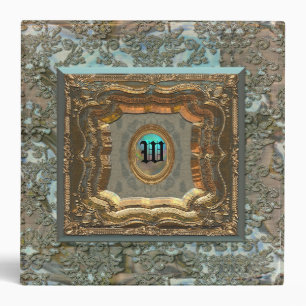 Damask Monica Victorian monogram Binder