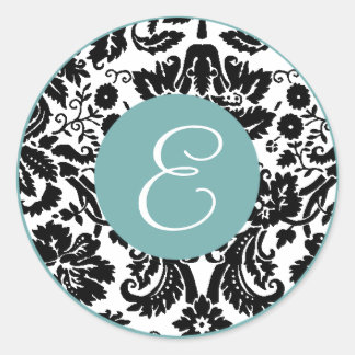damask Monogram stickers