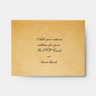Damask Old Paper Look Wedding RSVP Envelope