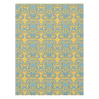 Damask old world cream yellow tablecloth