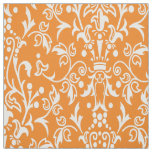 Damask Orange Fabric