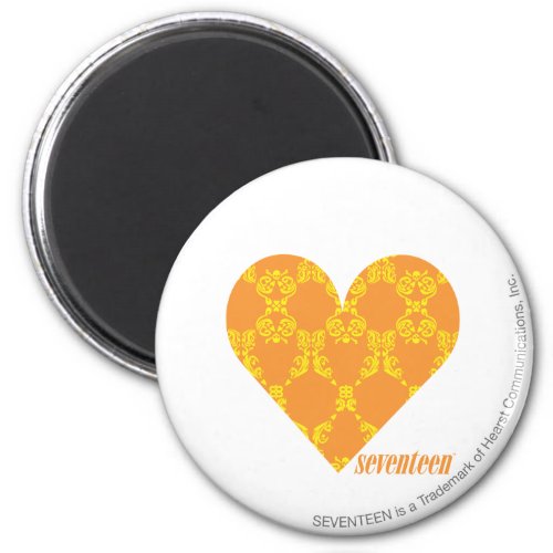 Damask Orange_Yellow 2 Magnet