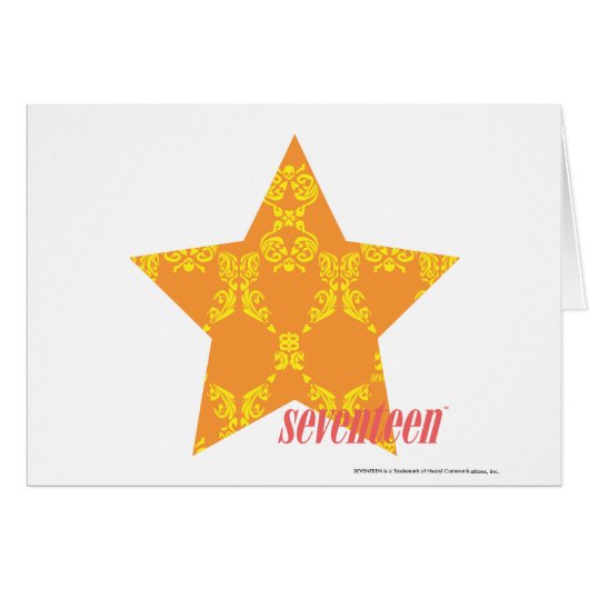 Damask Orange-Yellow 3 Cards (Front Horizontal)