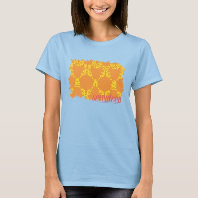 Damask Orange-Yellow 4 T-Shirt (Front)